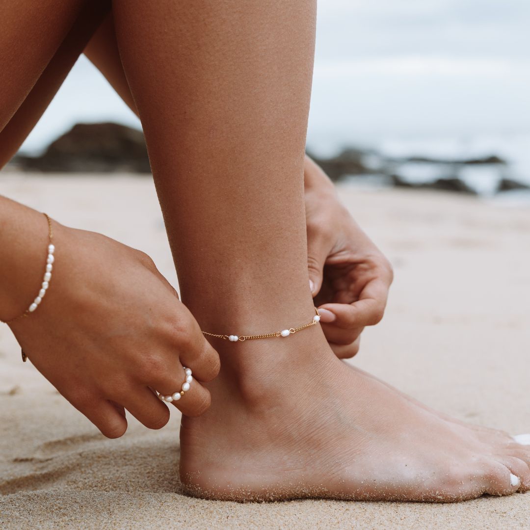 Aqua™ Freshwater Pearls Anklet