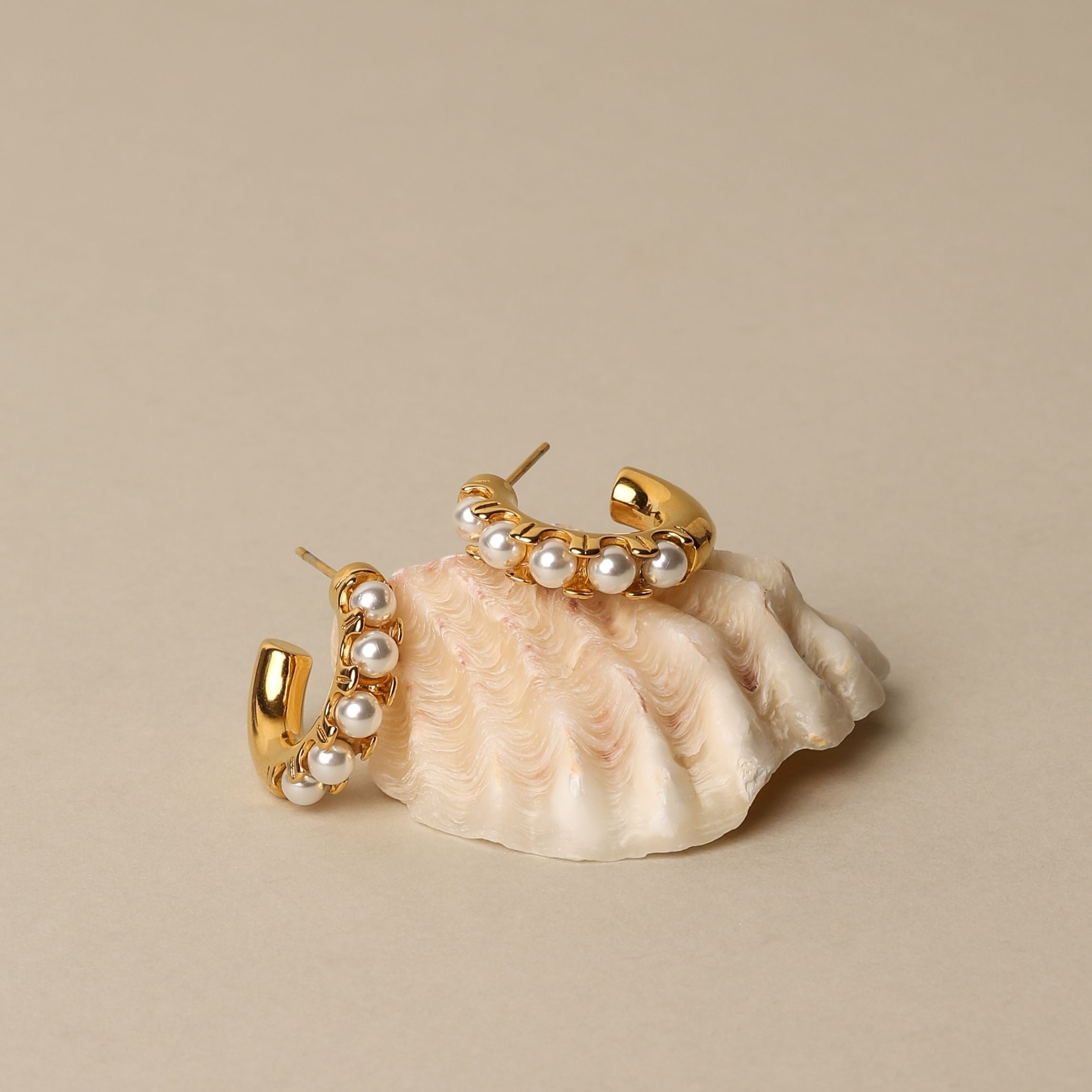 Celeste™ Mini Pearl Huggie Earrings