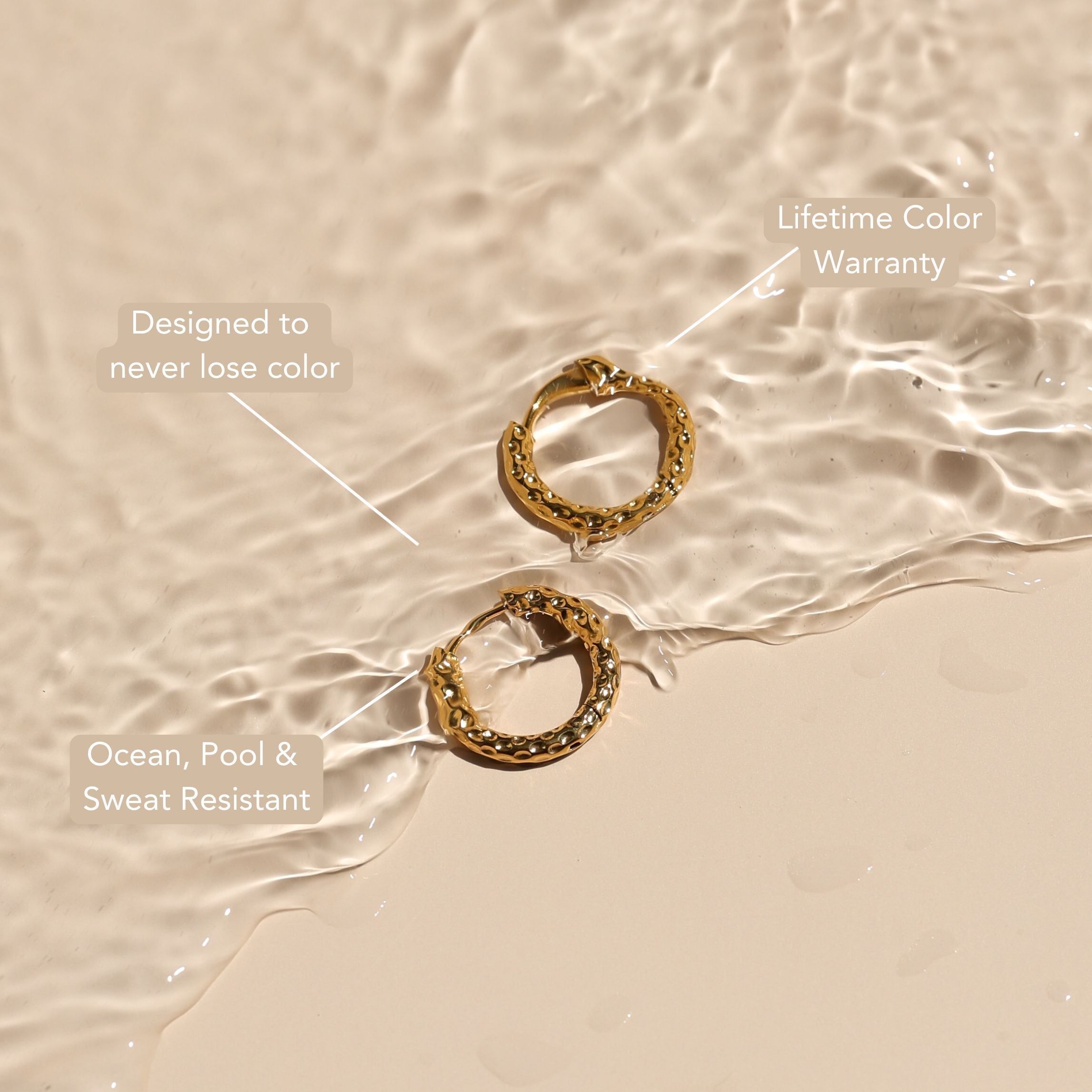 Aurora™ Hammered Hoops Earrings