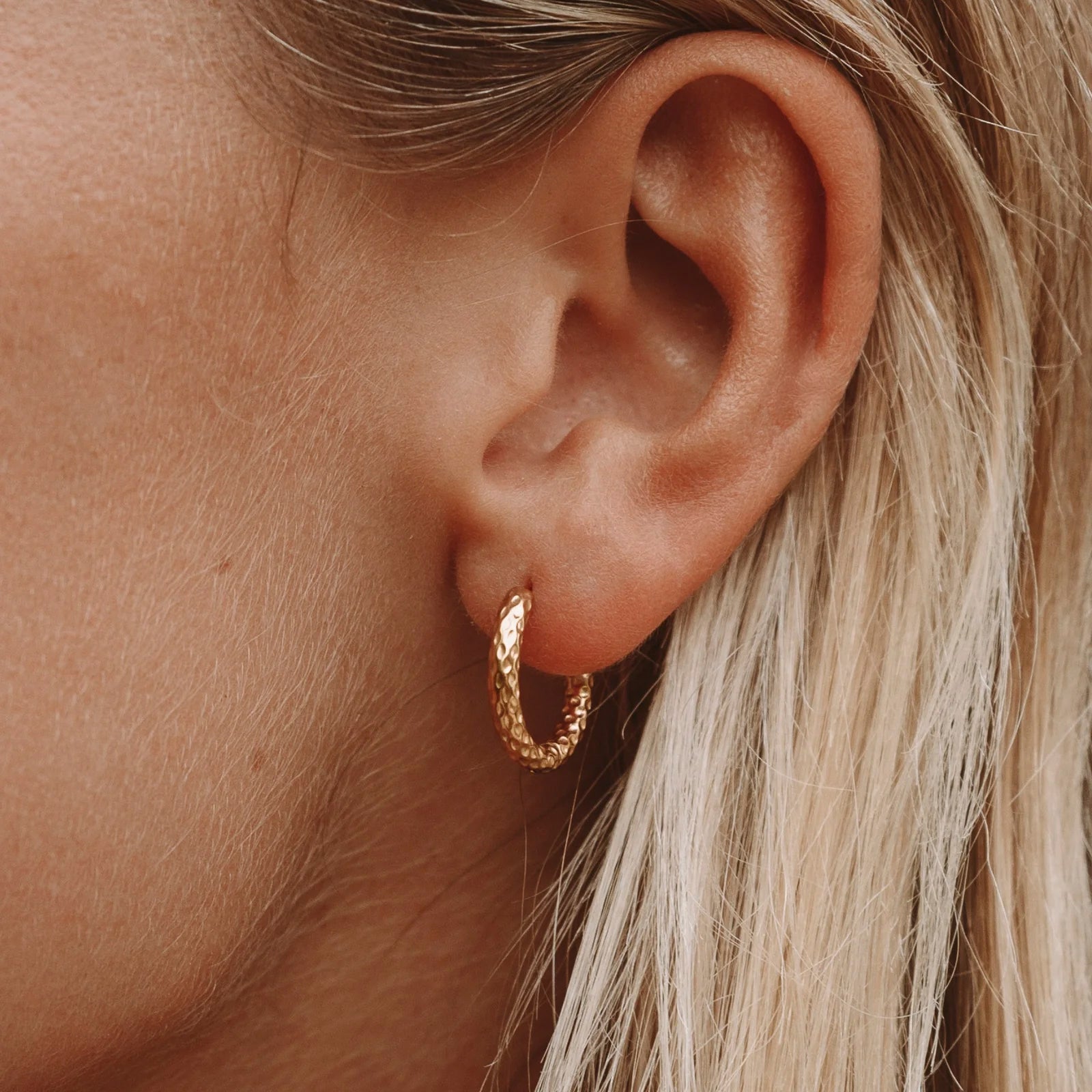 Aurora™ Hammered Hoops Earrings