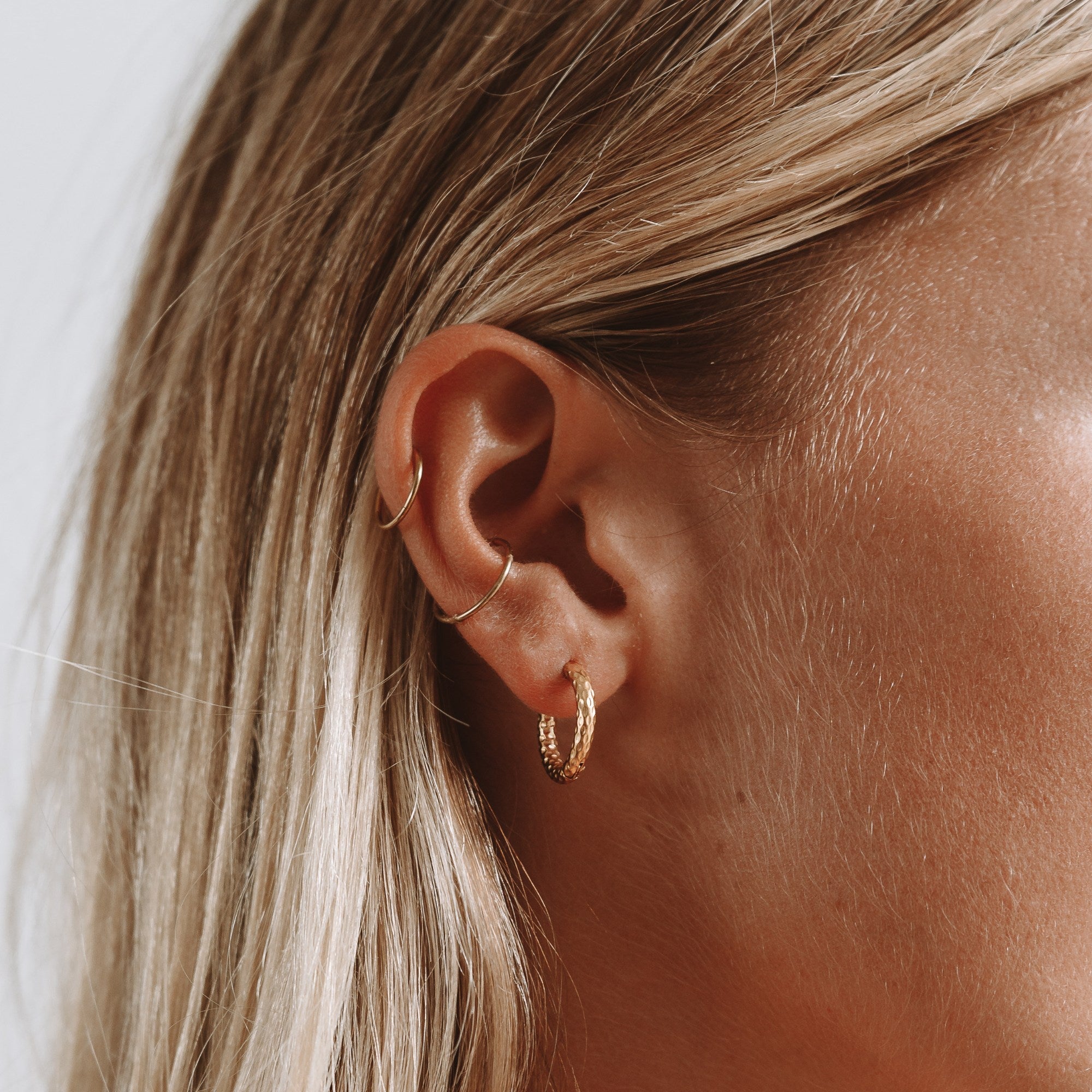 Aurora™ Hammered Hoops Earrings