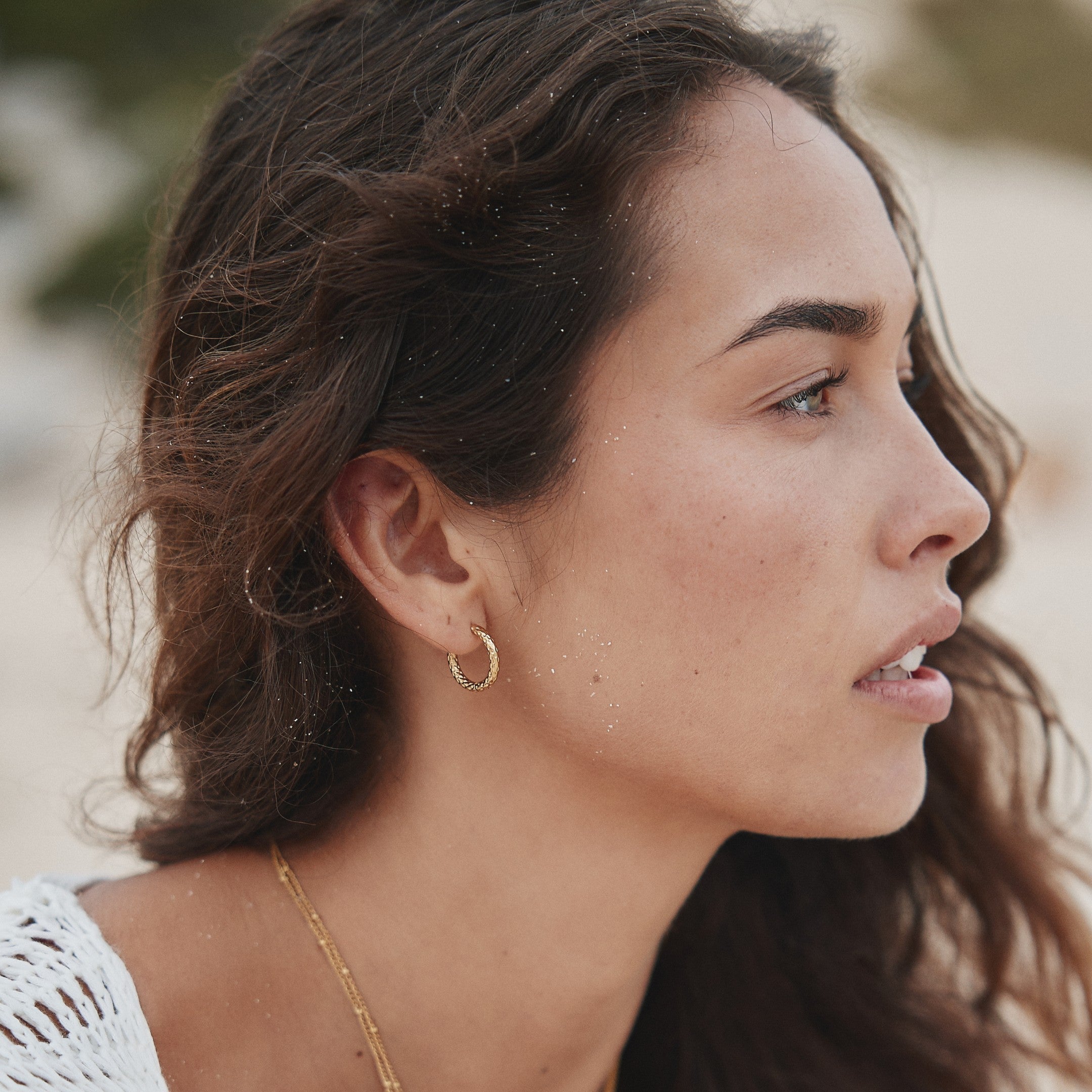 Aurora™ Hammered Hoops Earrings