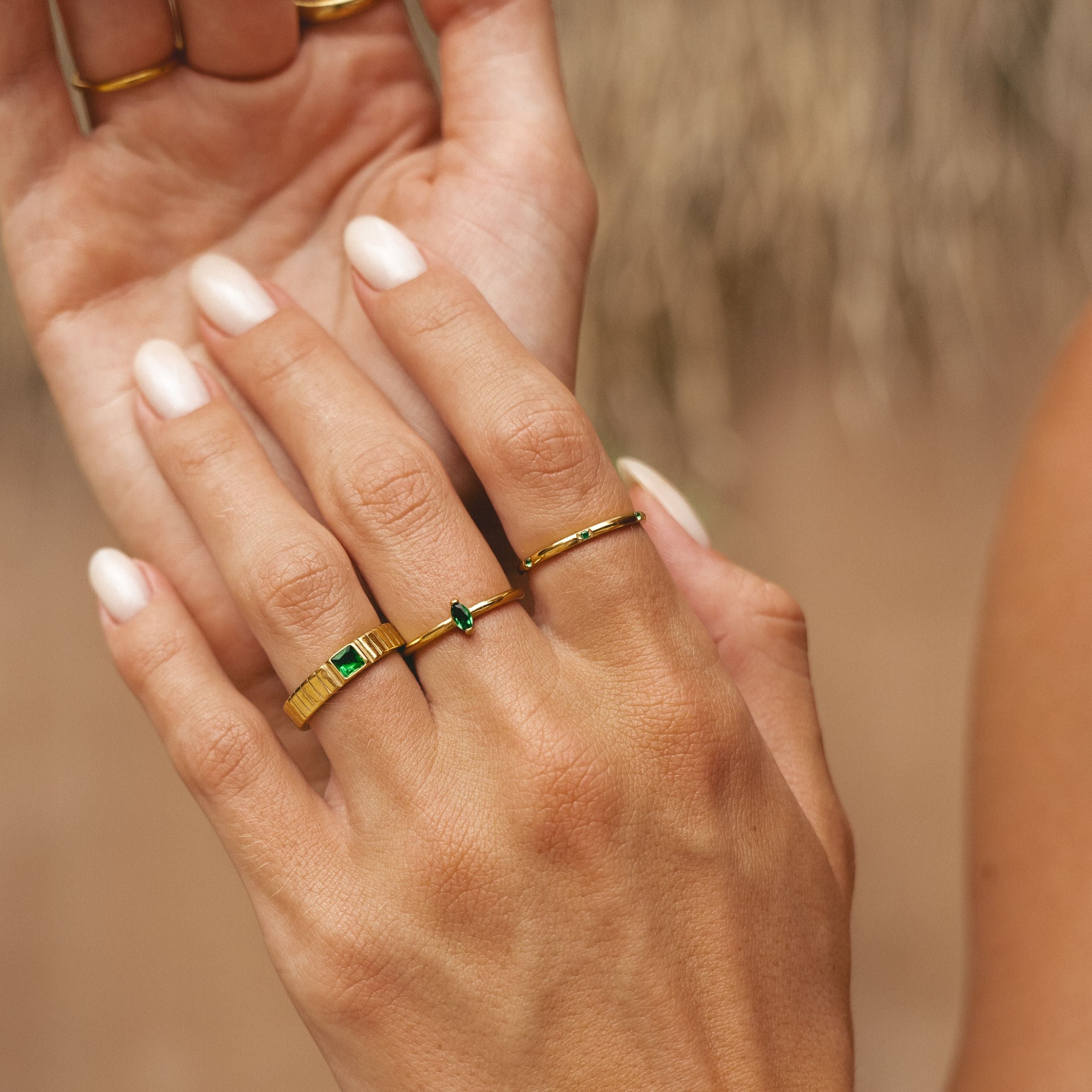 Verdania™ Dainty Emerald Ring