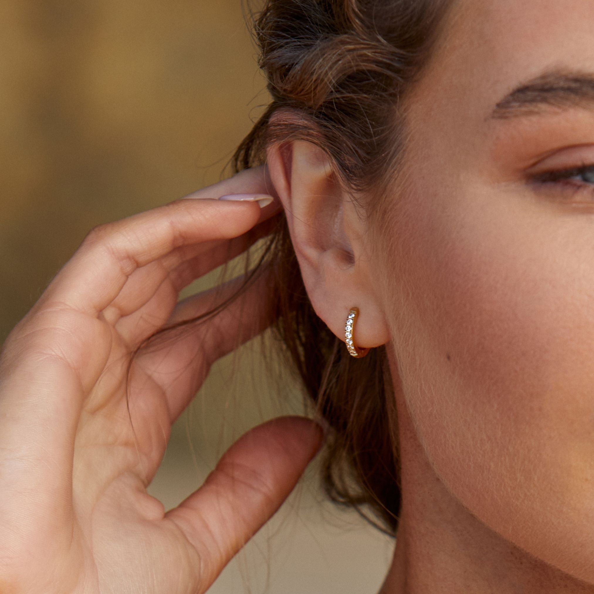 Glint™ Tiny Gold Hoop Earrings