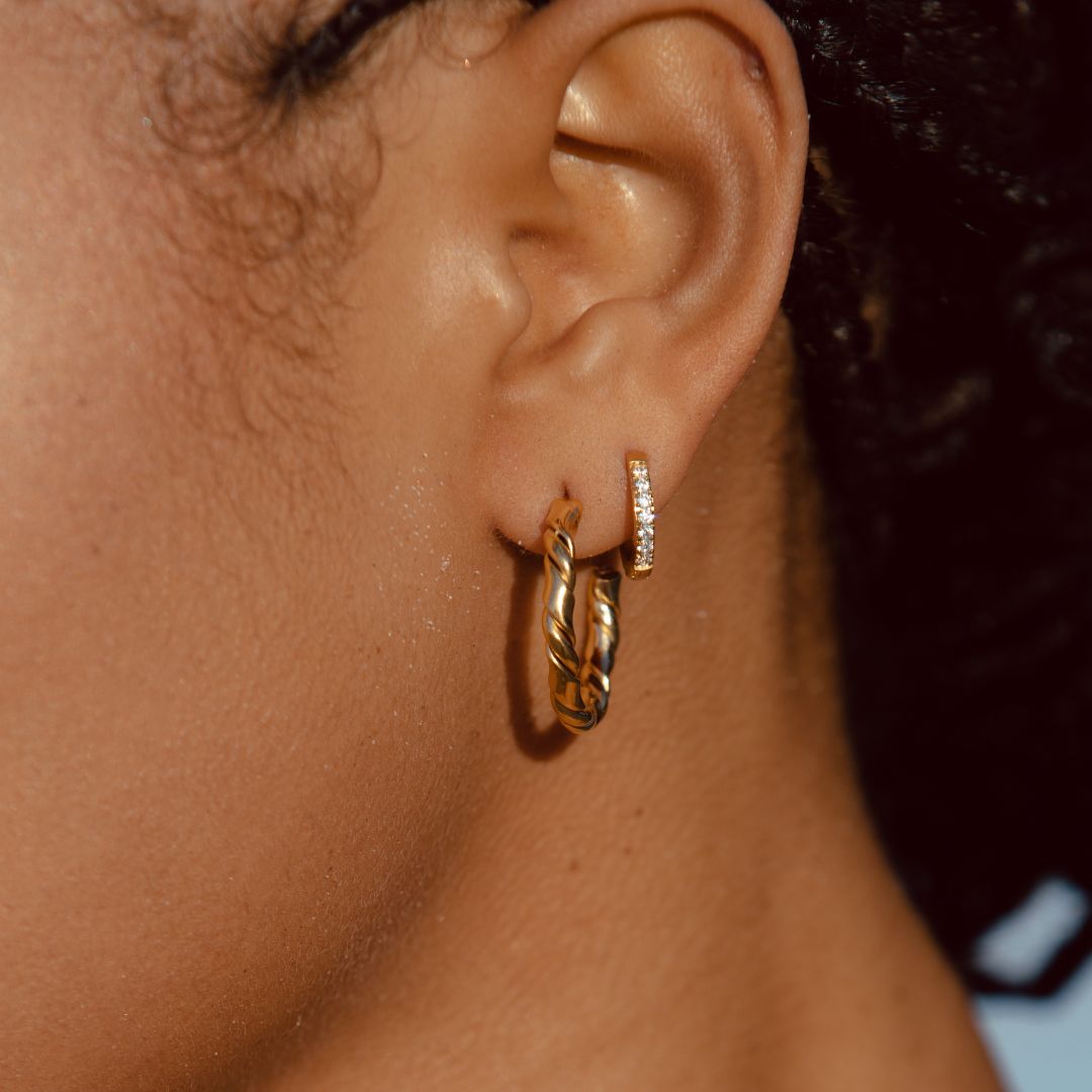 Glint™ Tiny Gold Hoop Earrings